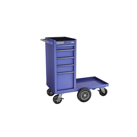 Champion Tool Storage FMPro Tool Cabinet, Maintenance Cart, 5 Drawer, Blue, Steel, 15 in W x 20 in D FMP1505LMC-BL